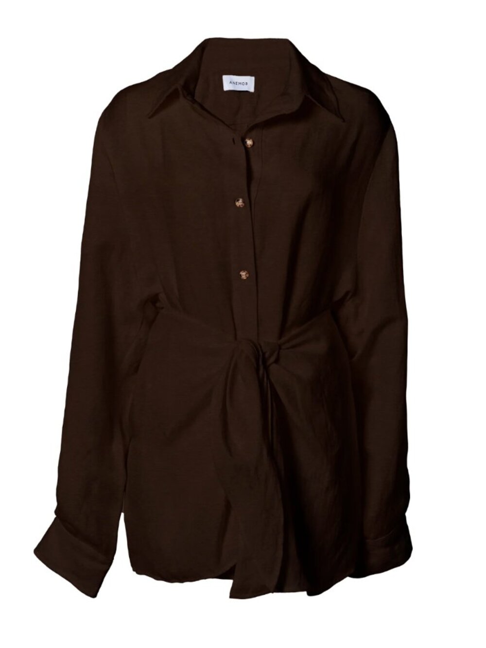 Linen Button Down Wrap Mini Dress